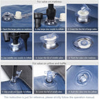 Car Bed - Camping Mattress for Car - Portable Travel Sleeping Bed Inflatable Mattress - Air Bed for Car Universal SUV Extended Air Couch with Two Air Pillows - Black