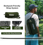 Wildhiker Portable High Back Folding Camping Chairs – Compact with Dual Sitting Modes, Pillow, Arm Pads and Side Pockets – Lightweight Chair for Motorcycle, RV, Festival, Travel – Green