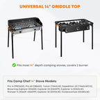 Stanbroil Universal 2-Burner Griddle, Nonstick Flat Top Griddle for Camp Chef and most 14" Deep Camping Stoves, 32" x 14"