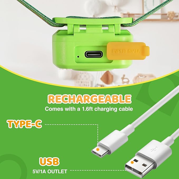 EverBrite LED Headlamp Rechargeable Kids Headlamp with RGB Mode and Adjustable Headband, 3 Modes Multicolor Headlamp for Camping, Reading, Exploring, Halloween, Christmas