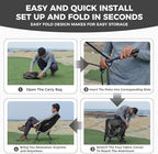 ATEPA UFO3.0 Backpacking Camping Chair, Ultralight Extra Wide Comfortable Folding Chairs 330lbs Heavy Duty Portable Hexagon Ergonomic Height Adjustable Seat with Anti-Sinking Feet for Hiking, Black