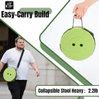 Upgraded Foldable Stool Thickened, Portable Collapsible Stool Retractable Stool for Fishing, Hiking Tours, BBQ, Parties, Outdoor Activities (Olive Green)