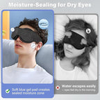 Sleep Mask for Dry Eyes – 100% Blackout Eye Mask & Moisture Goggles – Adjustable Hydrating Sleeping Mask for Men & Women, Soft & Comfortable – Great for Travel & Shift Work, Gray