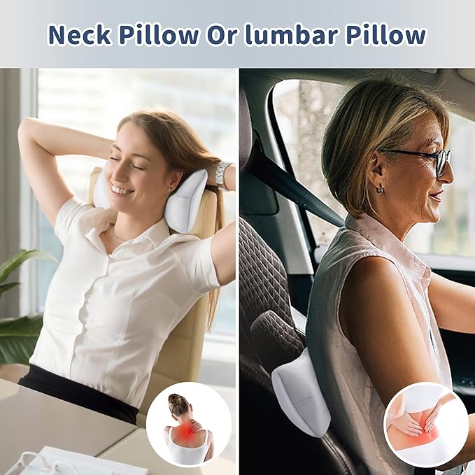 Pro Goleem Small Pillow 11’’x6’’x2.5’’ for Kids and Baby Sleeping with Name Tag Mini Tiny Pillow for Camping and Chair Car Air Nap Neck Lumbar Knee Rest Pillows, White