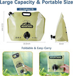 Camping Water Jug 2.1 Gallon Collapsible Water Container Portable Water Bag for Travel Outdoor Hiking BPA Free Lightweight (Beige (2.1Gal), 2)