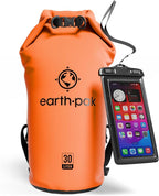 Earth Pak Waterproof Dry Bag - Roll Top Waterproof Backpack Sack Keeps Gear Dry for Kayak with Waterproof Phone Case