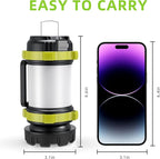 AlpsWolf Camping Lantern Rechargeable , Alpswolf Camping Flashlight 4000 Capacity, 6 Modes, IPX4 Waterproof, Led Lantern Camping, Hiking, Outdoor Recreations (2pack-Green)