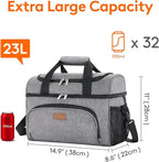 Lifewit Insulated Cooler Bag, 32/48 Can Large Leakproof Beach Cooler, Lightweight Portable Double Layer Soft-Sided Travel Ice Chest for Camping, Kayaking, Road Trips, Grocery Shopping