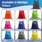 5-Pack Waterproof Drawstring Backpacks, Soccer-Texture Oxford Fabric, 16.9" × 13.8", Lightweight 0.20 lb Each, No Eyelets, Gym & Marathon Gear Sacks(Orange)