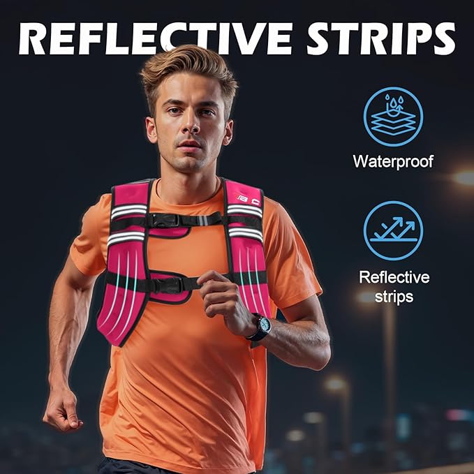 Weighted Vest Woman - Womens Weight Vest for Walking, Strength Training Weight Vests for women, Reflective Stripe Fitness Vest for Workout Running Jogging