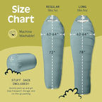 Retrospec Dream Sleeping Bag - 5, 15, 30 Mummy for Camping, Insulated Cold Weather, Lightweight Stuff Sack, Water-Resistant, Adjustable Draw Cords, Adult