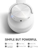 Picun B8 Bluetooth Headphones, 120 Hours Headphone Wireless Bluetooth, Hands-Free Calls, 3EQ & Game Mode, Foldable Headphones Over Ear for Travel Home Office Cellphone PC White