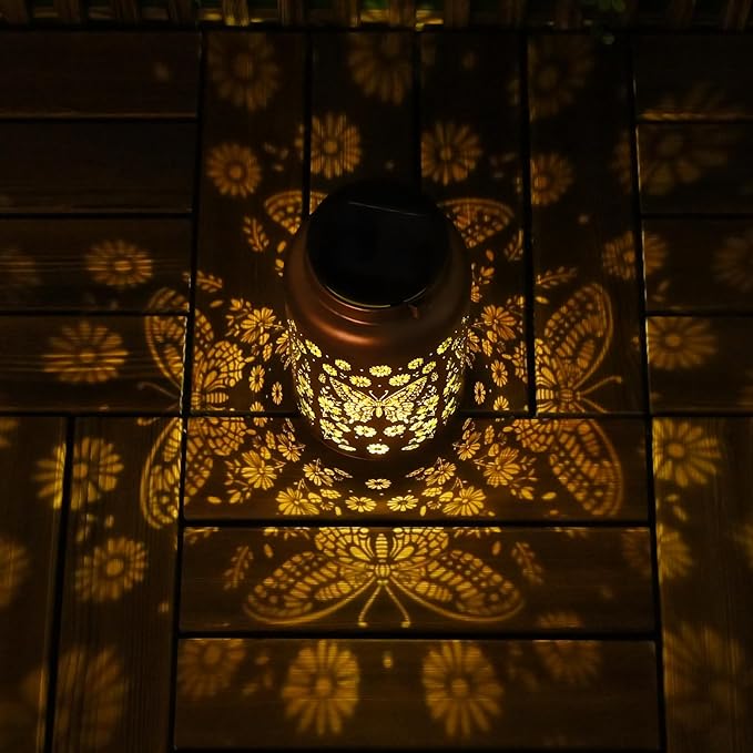 Gifts for Women Men Mom, Butterfly Solar Lights Outdoor Waterproof, Mothers Day Gifts Decoration Outside for Outdoor, Yard, Lawn, Balcony Garden Decor Butterflies Solar Lantern