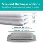 BLISSBURY King Stomach Sleeping Pillow | Thin 2.6-Inch Memory Foam Pillow for Stomach and Back Sleepers