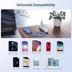3Pack USB A to Lightning Cable 6FT, Fast Charging Cord for iPhone 14, Replacement for Apple Original Charger Cable for iPhone 14 13 12 11 Pro 11 XS MAX XR 8，Blue