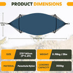 Chihee Ultra-Light Travel Camping Hammock Pop-up Net Hammock 660lbs Load Capacity,Breathable,Quick-Drying Parachute Nylon 2 Premium Carabiners,2 Tree Slings Included for Outdoor Backpacking Hiking