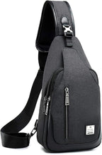 Small Sling Bag Crossbody Backpack Over the Shoulder Bag for Men Women Travel Outdoors, Lightweight Chest Pack (Large,Black)