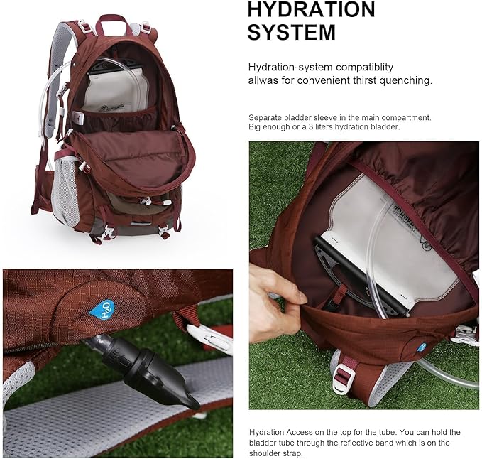 MOUNTAINTOP Hiking Backpack,Lightweight Travel Backpack for Men Women Outdoor Backpacking, Camping