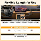 Lightning to USB C Cord Coiled, 2 Pack USB Type C to Lightning Cable PD Fast Charging Retractable USBC to Lightning Cable for iPhone 14 13 12 11 Pro Max Mini 10 8 7 Plus XR XS SE, AirPods, Car