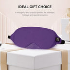 Mavogel Cotton Sleep Eye Mask - Breathable Light Blocking Sleep Mask, Soft Comfortable Night Eye Mask for Men Women, Eye Cover for Travel/Sleeping/Shift Work, Includes Travel Pouch (Purple)