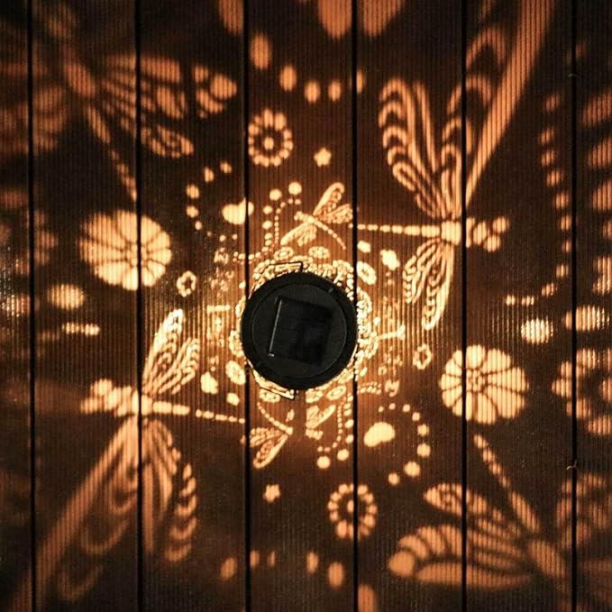 Solar Lanterns Outdoor Waterproof Garden Lamp Décor, Birthday Gifts for Women Mom Grandma, Hanging Metal LED Dragonfly Solar Lights for Yard Patio Decoration