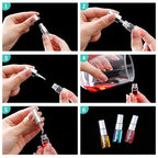 Zhehao 50 Pcs Mini Spray Bottles 2 ml Clear Glass Perfume Bottles Refillable Fine Mist Perfume Atomizer Portable Empty Sample Containers for Cleaning, Essential Oils, Travel (Silver Cap)