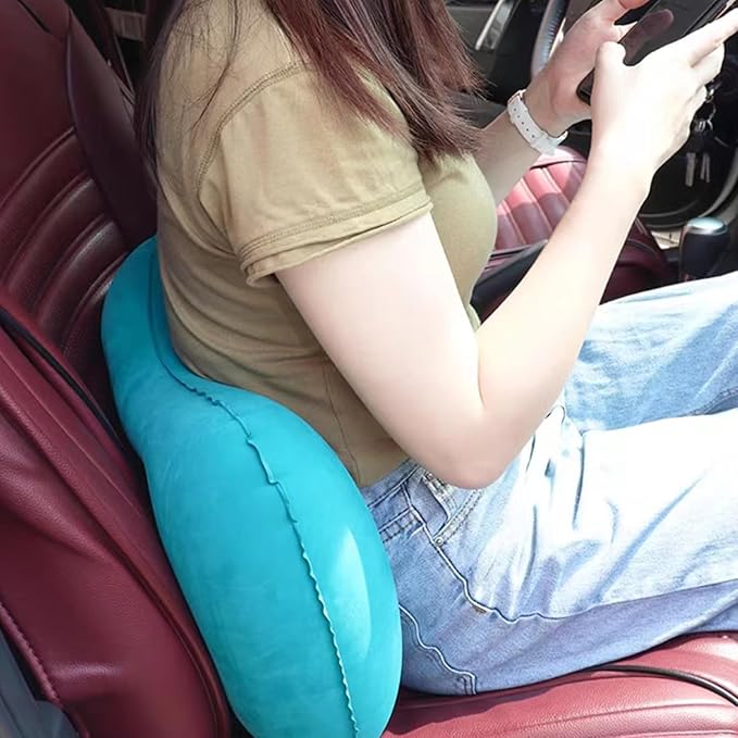 2Pcs Inflatable Camping Travel Pillow Ultralight Inflating Pillows Lightweight Camping Pillow Portable Backpacking Pillow for Neck Lumbar Support Hiking Sleeping Camping (Green)