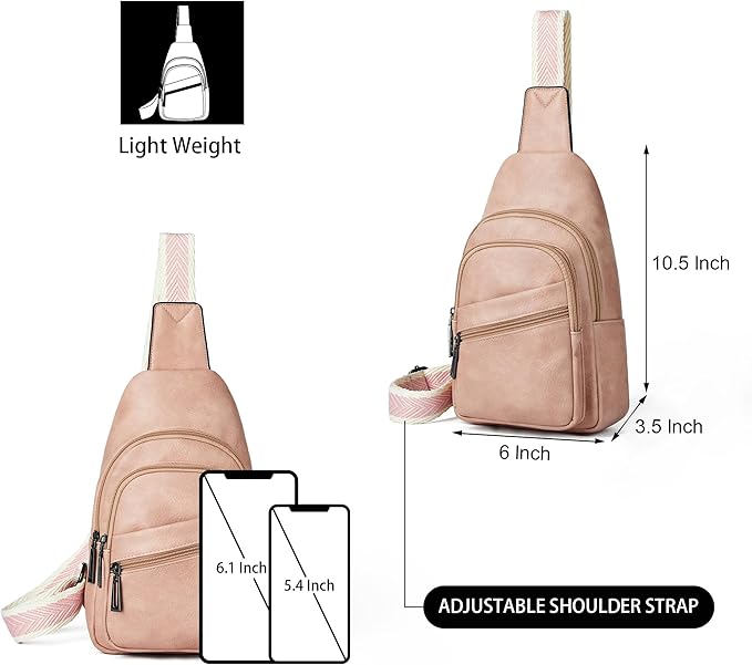 Sling Bag Crossbody Bags for Women Small Cross Body Bag Fanny Packs Chest Sling Purse for Daily Travel Leisure Sport