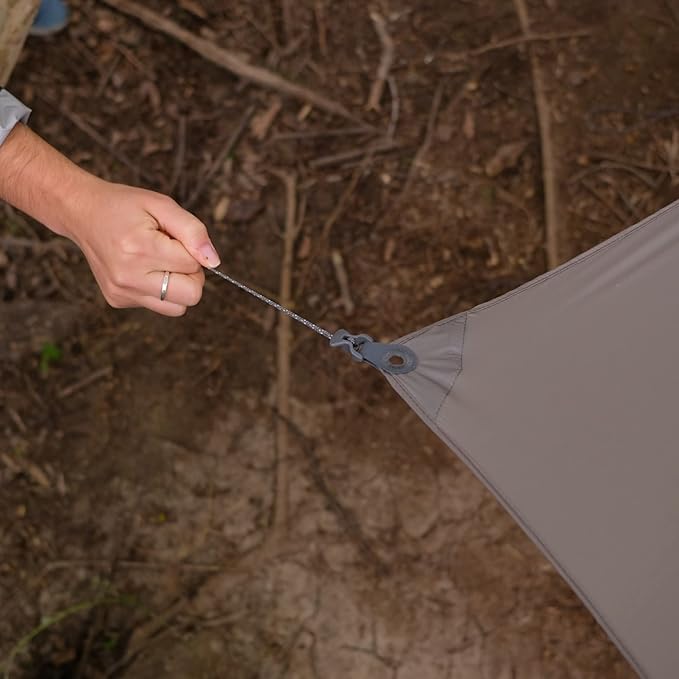 KAMMOK Kuhli Pro | Versatile Weather Shelter, (Waterproof, Durable, Portable, Camping Tarp, Hammock Tarp, Rain Cover), Granite Gray