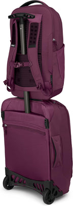 Osprey Ozone Laptop Backpack with Ventilated AirScape™ Backpanel - Lightweight Travel Backpack with 16” Laptop Sleeve - Carry-On Compatible Travel Bag for Men and Women, Moody Burgundy