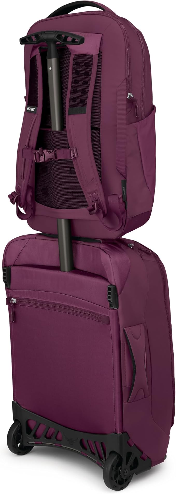 Osprey Ozone Laptop Backpack with Ventilated AirScape™ Backpanel - Lightweight Travel Backpack with 16” Laptop Sleeve - Carry-On Compatible Travel Bag for Men and Women, Moody Burgundy