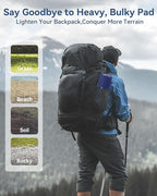 Hikenture Double Sleeping Pad,Extra Thick 3.75in Camping Mattress 2 Person,Queen Size Inflatable Air Mat,Lightweight and Compact,for Backpacking,Car Camping,Hiking,Tent,Cot(Navy Pumpsack)