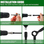 Lasnten 12 Pcs 30 Inch Heavy Duty Ground Anchor Spiral Blade Earth Anchor Kit Metal Anchor Hook Beach Sand Stakes Camping for Securing Animals, Shelters, Tents, Canopies (Black)