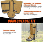 Frelaxy Snake Gaiters, Waterproof Snake Guard Chaps, Snake Bite Protection for Lower Legs, Adjustable Snake Proof Gaiters for Hunting/Outdoor Working, Fit for Men & Women