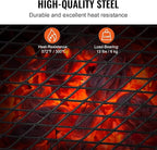 VEVOR Folding Campfire Grill, 18" Portable Camping Grates Over Fire Pit, Heavy Duty Steel Mesh Grate, Camp Fire Cooking Equipment with Legs Carrying Bag, Grilling Rack for Outdoor Open Flame Cooking