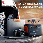 Jackery Solar Generator 300 Plus Portable Power Station with 40W Book-sized Solar Panel, 288Wh Backup LiFePO4 Battery, 300W AC Outlet, Only 5KG for RV, Outdoors, Camping, Traveling, and Emergencies