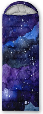 Axolotl Gamepad Sleeping Bag,3 Season Warm and Cool Weather Game Console Sleeping Bag for Boys Teens,Waterproof Lightweight Geometry Hexagonal Sleeping Bag for Traveling,Outdoors Camping,Blue,Black