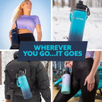 LUFT SWEDEN 40 oz Insulated Water Bottle with Straw Lid – Red & Purple – Stainless Steel, Leakproof, Dishwasher Safe – Double Wall Gym Flask for Ice-Cold Drinks – BPA-Free Reusable Thermos