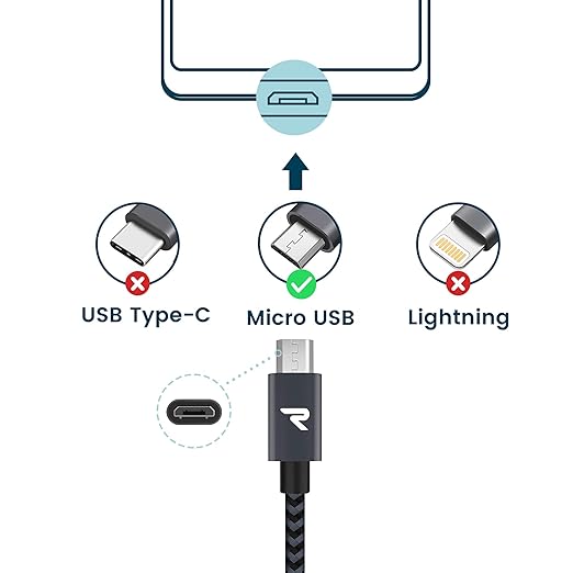RAMPOW Micro USB Cable [2 Pack/6.6ft], QC 3.0 Fast Charging & Sync Android Charger,Micro USB Cables for Samsung Galaxy S7/S6 and Edge,Note 7/6,Sony,Kindle,PS4,Xbox,Android Devices and More-Space Grey