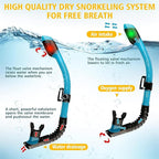 Snorkeling Set for Kids, Full Dry Snorkeling Mask Set for Adults, Anti-Fog Protection, Unisex,HD Panoramic View, Snorkeling Gear for Kids 4-14 Age