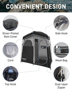 KingCamp Shower Tent, Portable Privacy Tent Outdoor Camping 1/2 Room Toilet Tents with Shower Bag & Dressing Room for Beach, Camping & Hiking