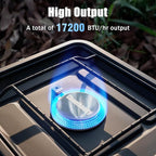 Camping Stove 2 Burner, Lightweight Foldable Propane Stove with 17200 BTUs High Output, Quick Ignition & Ajdust Camp Stove, Must Have for Camping, Hiking, Travel, Outdoor BBQ
