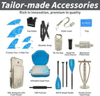 Adventure 12’×35"/39" Extra Wide Paddle Board, One-Stop Premium SUP Board Accessories, Tailored 5 Fins, Stable Inflatable Stand Up Paddle Boards for Youth/Adults of All Skill Levels