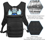 Tactical Hydration Backpack 2L Water Bladder - Lightweight Durable Pack for Hiking, Running, Outdoor Adventures, Adjustable Straps & Leak-Proof Design