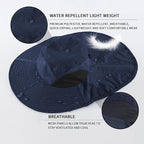 Home Prefer Outdoor UPF50+ Sun Hat Wide Brim Mesh Fishing Hat with Neck Flap