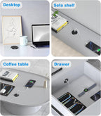 2 inch Desk Power Grommet Outlet, Recessed Power Outlet with 20W USB-C Fast Charging, for Conference Rooms, Office Tables, Furniture, 6FT Cord(ETL Listed)