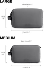 BAGSMART Toiletry Bag for Men, Travel Toiletry Organizer Dopp Kit Water-resistant Shaving Bag for Toiletries Accessories, Door Room Essentials,Grey-large