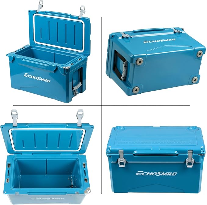 EchoSmile 25/30/35/40/60/75 Quart Rotomolded Cooler, Built to Stand up to The Rigors of The Journey