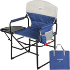 SUNNYFEEL Oversized Camping Directors Chair, Portable Folding Lawn Chairs for Adults Heavy Duty with Side Table,Pocket for Beach, Fishing,Picnic,Concert,Tailgating, Outdoor Foldable Camp Chair