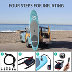 FBSPORT 20PSI High Pressure SUP Vehicle Electric Air Pump, Inflation Paddle Board Pump for Stand Up Paddle Boards, Inflation & Deflation Function Quick Air Inflator for Paddleboards